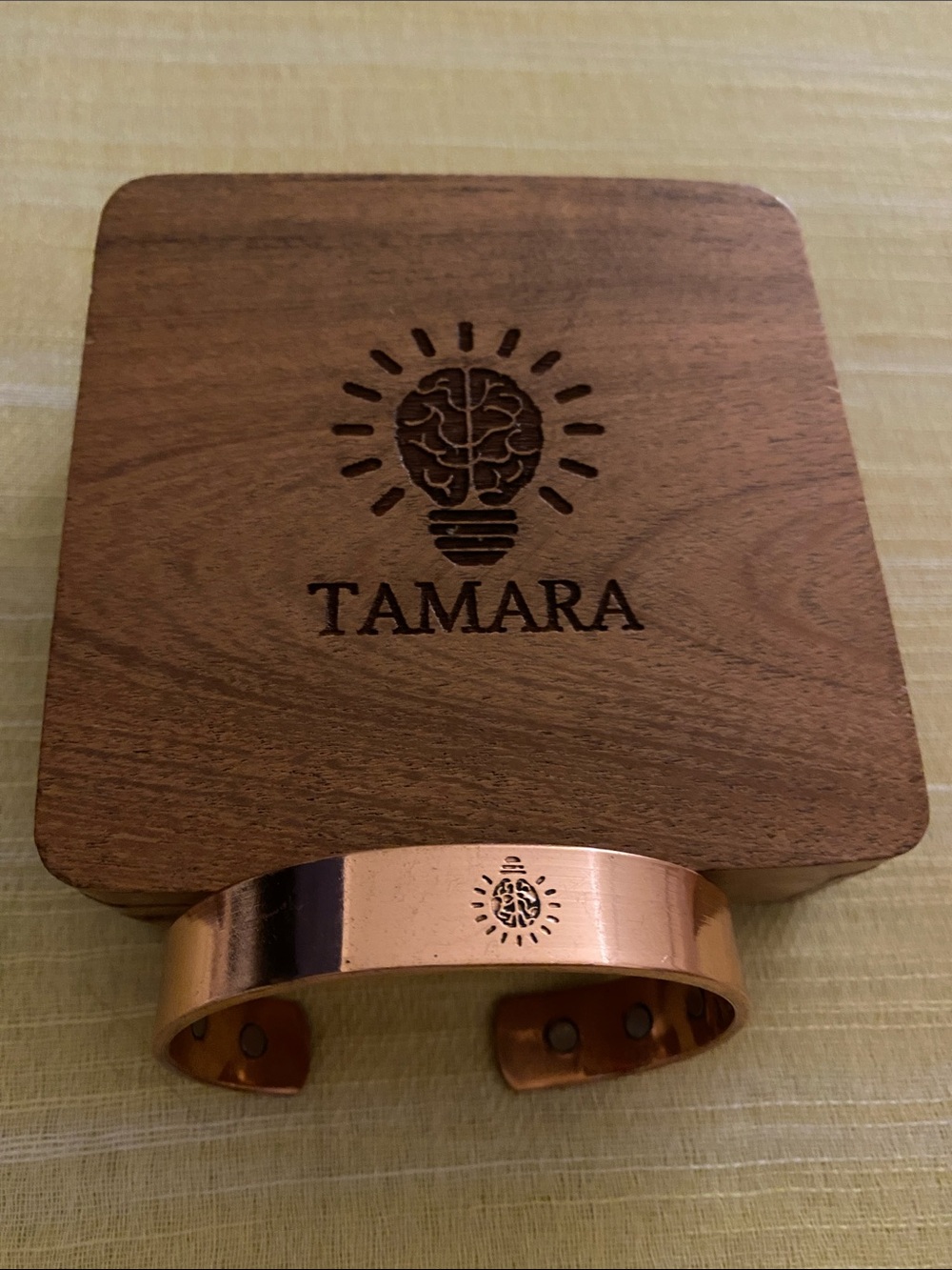 NWT UNISEX TAMARA Natural & Pure Copper Cuff Bracelet - Cedar Shavings (3 pcs)